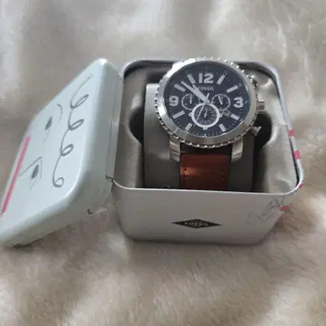 FOSSIL 크로노그래프 시계 네이비 블루