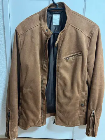 BACK NUMBER 싱글 라이더 자켓 M 브라운