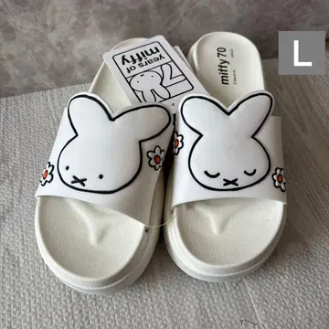 [ 미사용 새상품 ] miffy 70주년 샌들 나인체 디자인 L 화이트