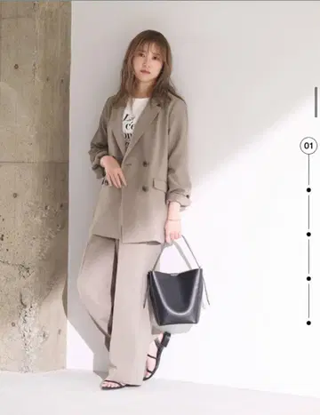 [컨디션 최상] 글로벌 워크 오테락 더블 자켓 그레이지 S 봄 시즌