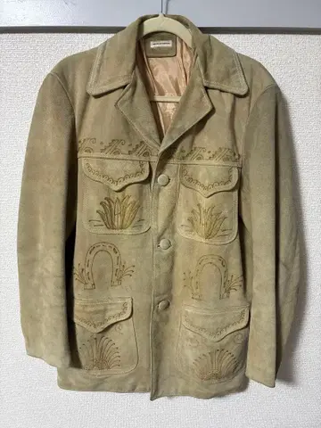 웨스턴 스웨이드 자켓 말 자수