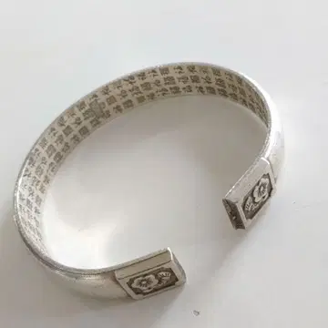 [ 골동품 앤티크 뱅글 ] 중국 골동품 문자 각인 실버