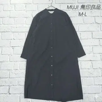 MUJI 무인양품 밴드 카라 원피스 M-L