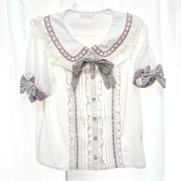 LIZLISA 하트 레이스 옷깃 블라우스