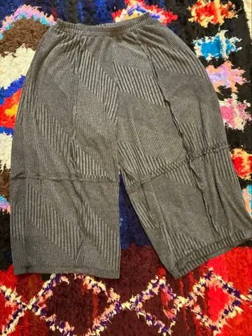 Moonlight 그레이 스트라이프 사루엘 팬츠