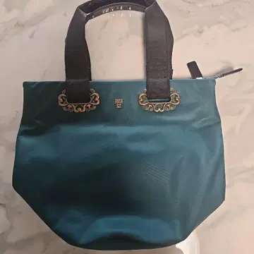ANNA SUI 터콰이즈 토트백 새상품급 숄더 끈 없음