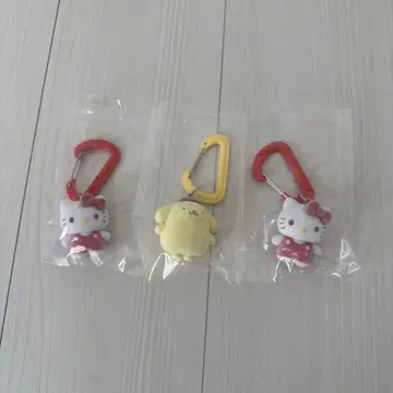 산리오 컬러풀 카라비너 마스코트 참 3종 세트 폼폼푸딩 키티