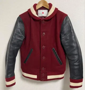 marka 멜톤 바시티 자켓 버건디 일본제 S