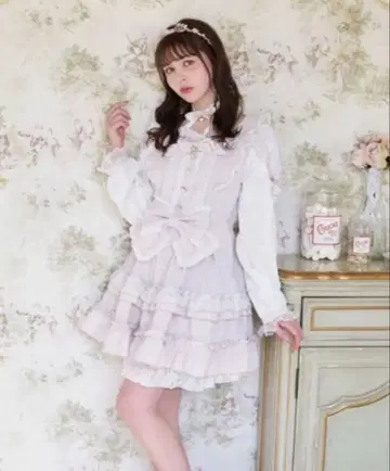 최종 가격 인하 LIZLISA 티아라 리본 티어드 원피스