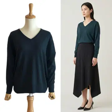 [ 23구 ] Botto Giuseppe 원단 V넥 니트 빅 사이즈 44