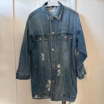 BACK NUMBER 데미지 가공 G 자켓/데님 자켓