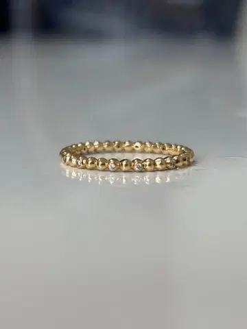 10K 골드 볼 반지 다이아몬드 포함 11호