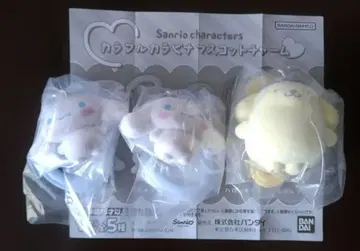 산리오 컬러풀 카라비너 마스코트 참 3개 세트 폼폼푸딩 시나모롤
