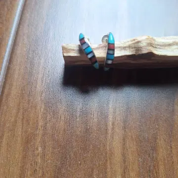 실버 925 네이티브 귀걸이 터콰이즈 즈니족