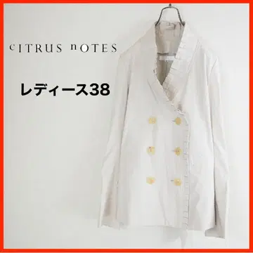 A4430 새상품급 CITRUS NOTES 프릴 코트 38 베이지
