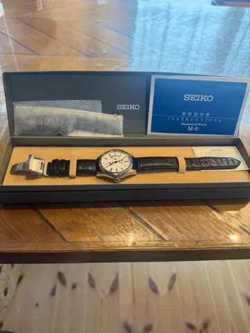 새상품급 SEIKO 프레시지 자동 와인딩 시계 법랑 다이얼