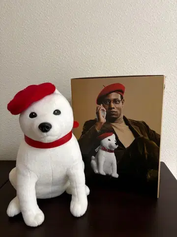 소프트뱅크 말하는 아빠개 BIG 스트랩 봉제 인형