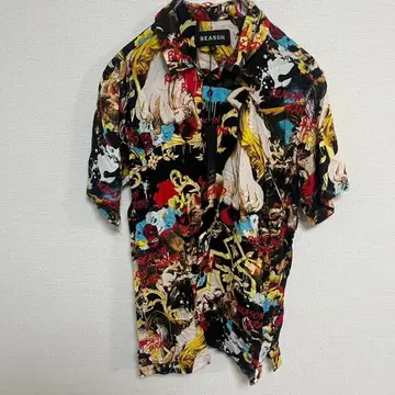 REASON 컬러풀 하와이안 셔츠 L 사이즈 올 패턴