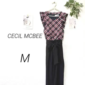9941-1 세실 맥비 CECIL MCBEE 체크 무늬 올인원