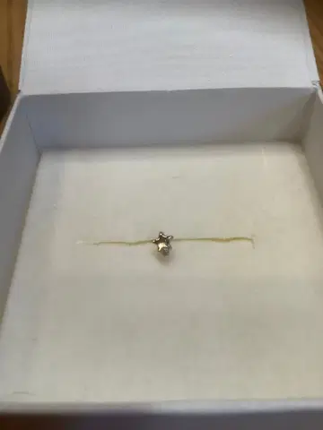 별 모양 디자인 10K WG 각인 있음 (한쪽 귀만)