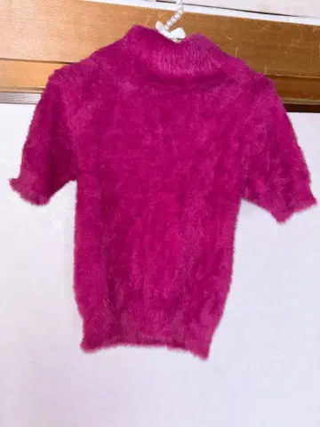 [ CECIL Mc BEE ] [ 새상품 ] 핑크 하이넥 반팔 니트