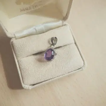 빈티지 실버 자수정 펜던트 탑