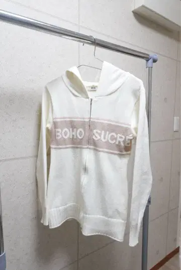 NICE CLAUP 후드 부착 집업 후드티