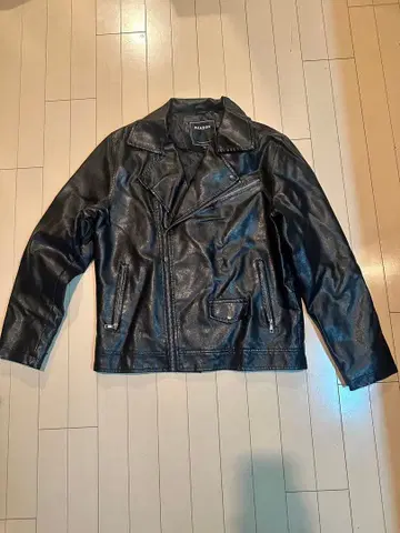 REASON 블랙 가죽 자켓 XL