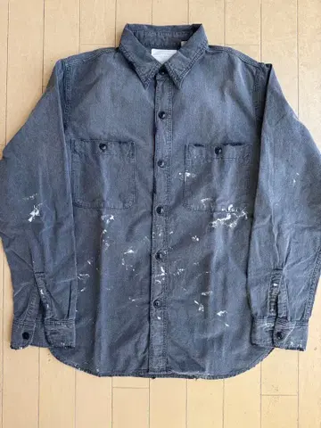 새상품 풀카운트 샴브레이 셔츠 블랙 워시