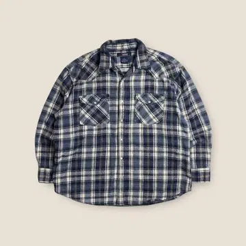 90's USA제? FIVE BROTHER 헤비 플란넬 셔츠 웨스턴