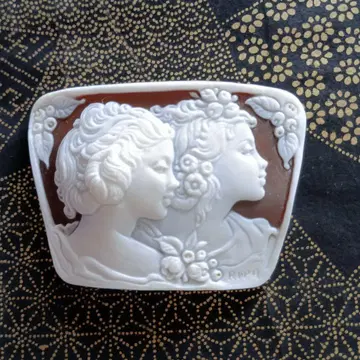 쉘 카메오 작가물 펜던트탑 브로치 리파 작 루스