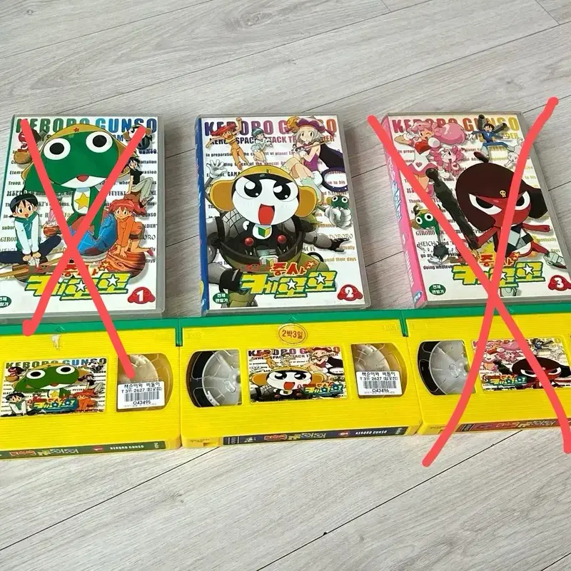 고전문구 케로로 비디오 테이프 dvd
