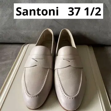 Santoni 로퍼 천연 가죽 37하프 24cm 그레이지
