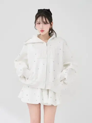 Darich DD 로고 비쥬 맨투맨 셋업 WHT FREE