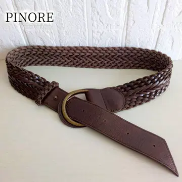 PINORE 피노레 뜨개질 디자인 벨트 브라운 계열 메쉬