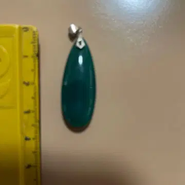 목걸이 펜던트 탑 그린 스톤 3cmX1cm