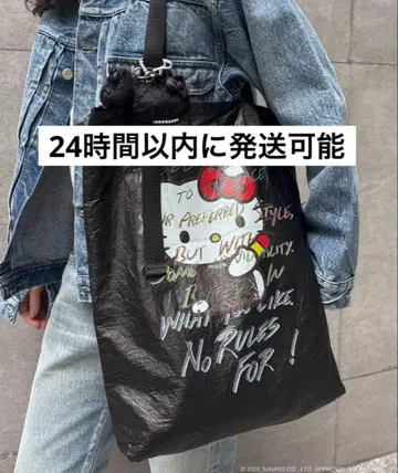 HELLO KITTY x Ameri NYLON TOTE BAG 블랙