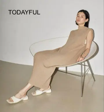 TODAYFUL slit neck knit dress