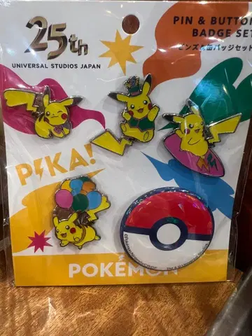 USJ 한정 포켓몬 핀즈 & 캔뱃지 세트