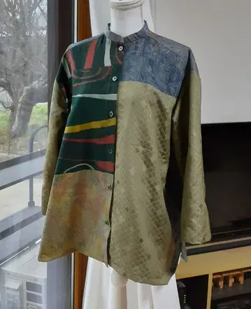 기모노 리메이크 블라우스