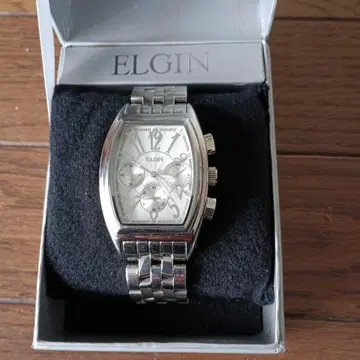ELGIN 크로노그래프 손목시계 스테인리스 쿼츠