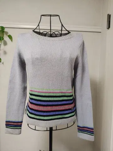 귀여운 [ SONIA RYKIEL ] 멀티 보더 니트 울 100