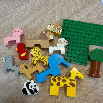 호빵맨 블록 블록 라보 동물원 동물