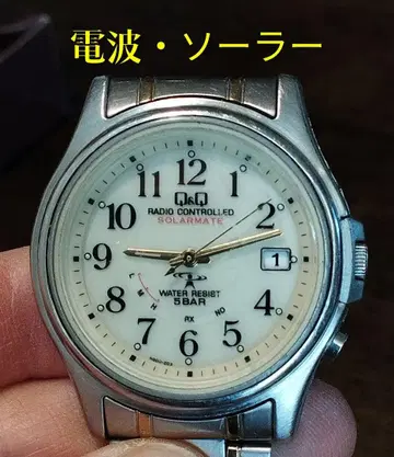 BN39 시티즌 Q&Q 전파 솔라 시계 날짜 포함 벨트 프리