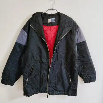 Bossbat 보스바트 아우터 네이비 블랙 레드 후드 부착 포켓 L