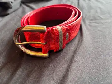 NANNI 가죽 벨트 빨간색 y2k 헤이세이 패션 시크 스타일 그런지