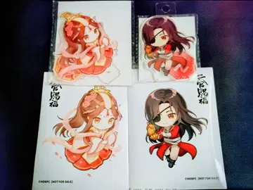 천관사복 싱가포르 카페 아크릴 스탠드 2개 세트 스티커 포함 1