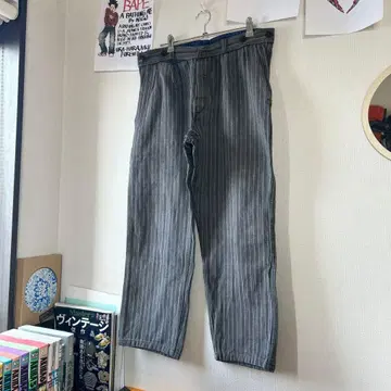 [ ~60s ] 프렌치 워크 팬츠 보로 스트라이프 유로