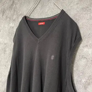 구제 의류 개성파 아이조드 블랙 컬러 분위기 오버 사이즈 니트 베스트