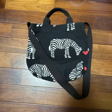 미사용품 Bohemians 제브라 패턴 토트백